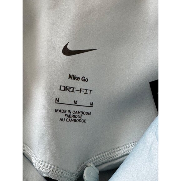 Nike Dri-Fit Go Womens High-Waisted Leggings M Blue With Pockets - Picture 3 of 3